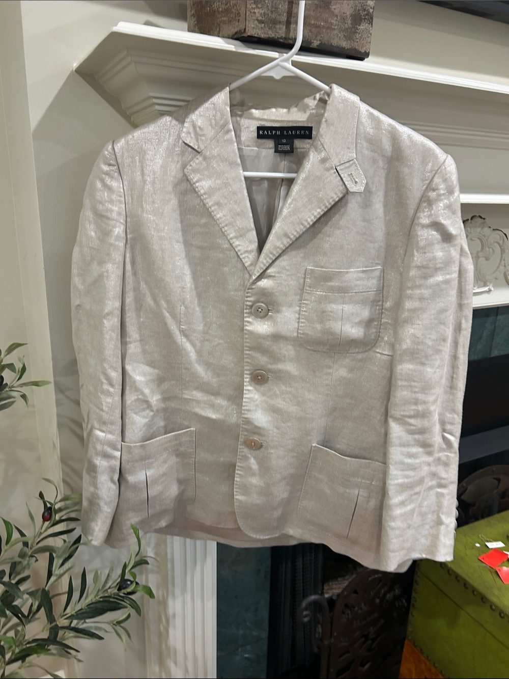 Ralph Lauren Light Beige Linen-Blend Blazer